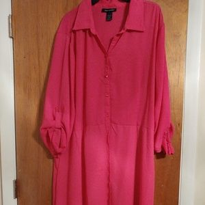 Ashley Stewart Bright Pink Duster